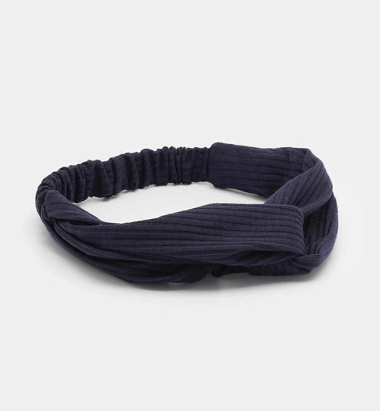 Women's Knotted Boho Elastic Headband, Solid Color, 8 Count