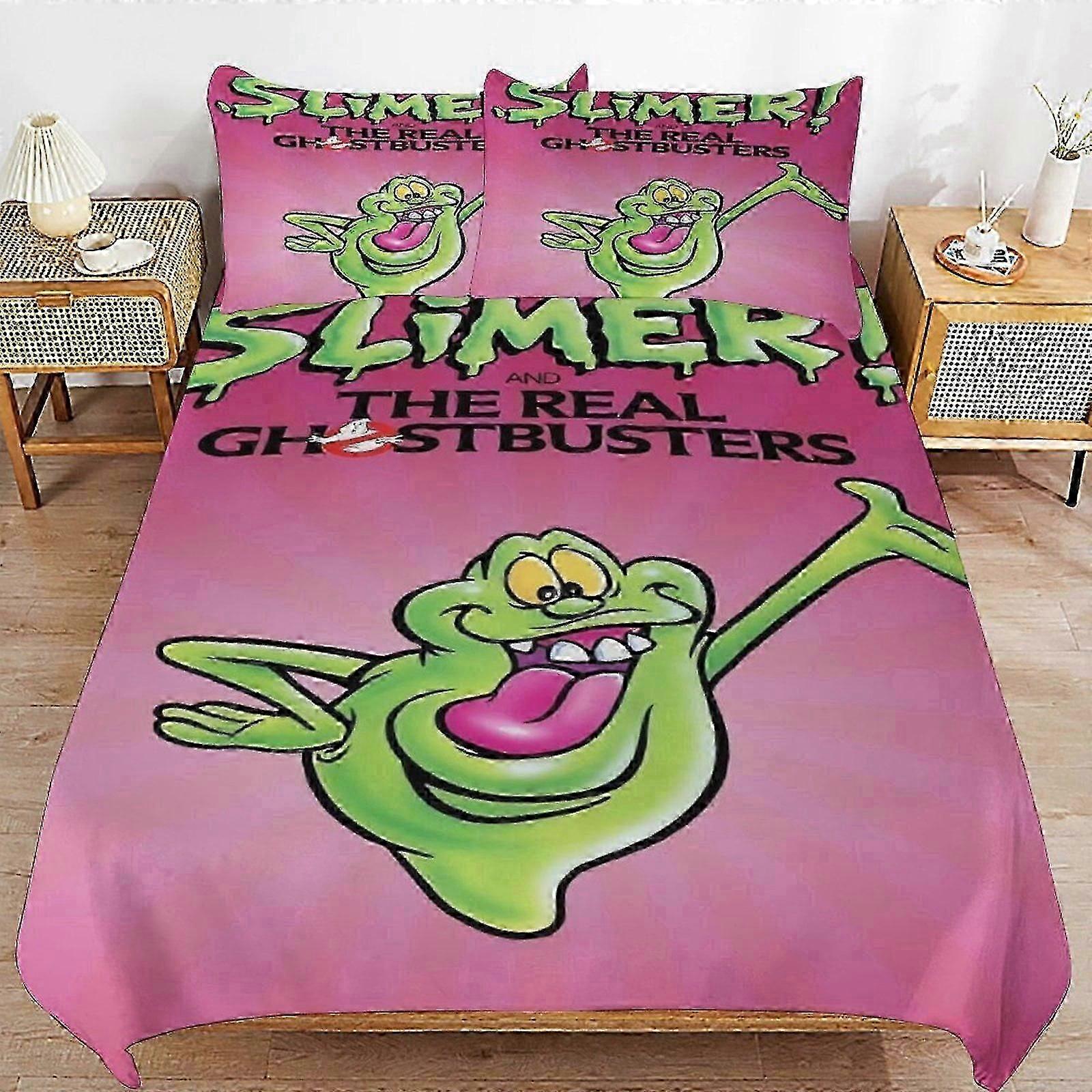 o1426 Lençóis Ghostbusters Capa de Edredom de Cama Microfibra Se3D Impresso Leve3 Peças Edredom Se, (1 Capa de Edredom e 2 Fronhas) Cama S