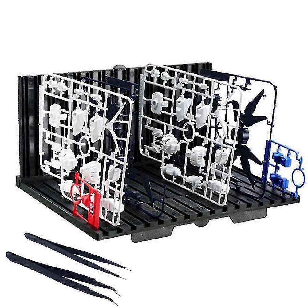 Plastic Modeling Plate Organizer Folding Shelve Rack for Model Making Accessory