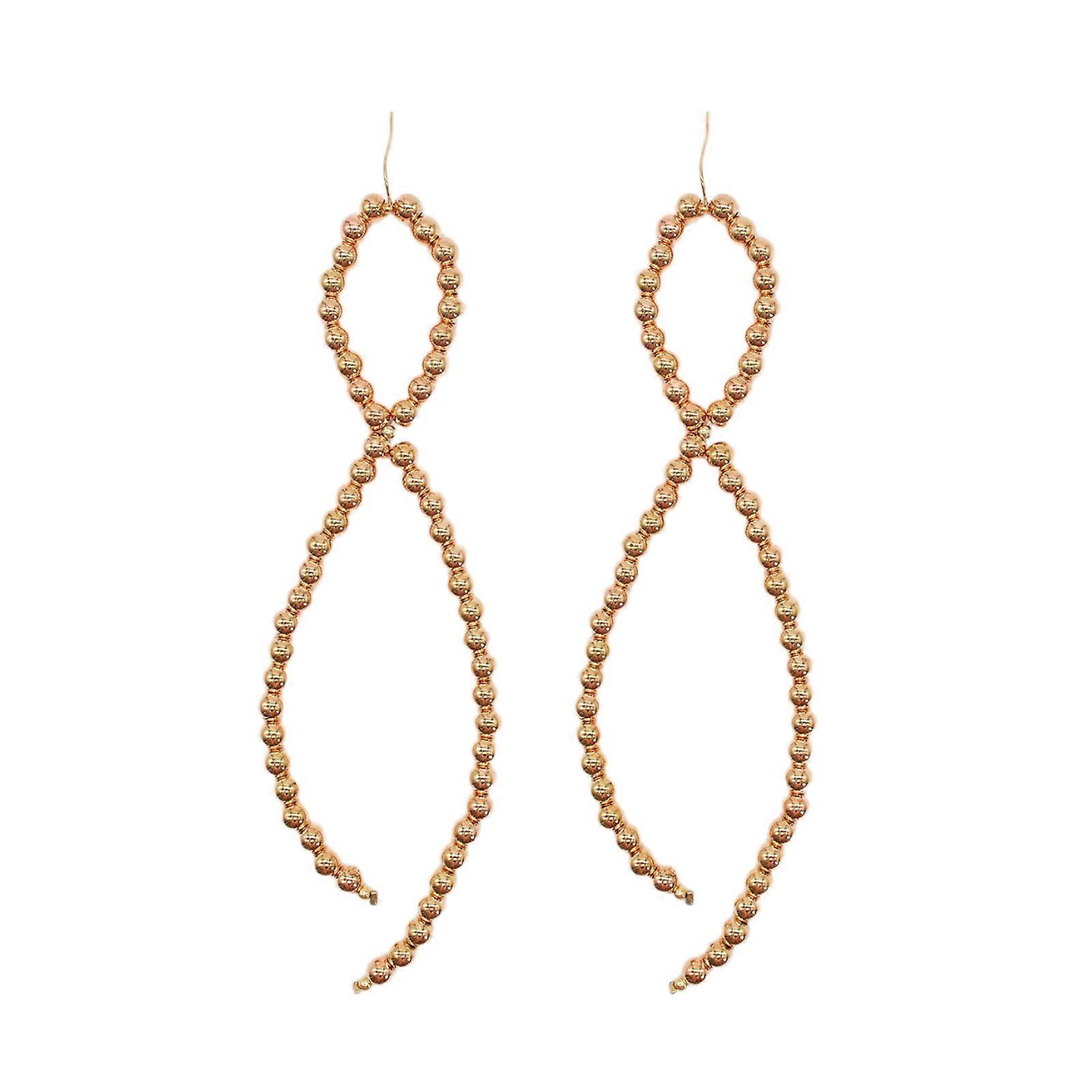 Verlockende Modeohrringe mit einzigartigem langen baumeln schöne Bowknot Ohrringe Ohrhänger für den täglichen Gebrauch, Dates, Partys, Gold