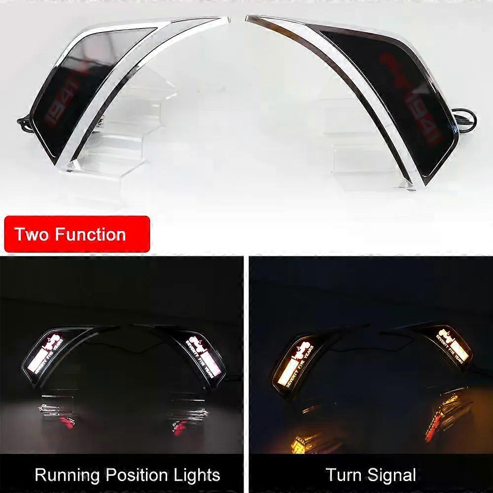 Compatible 2Pcs LED Side Marker Lamp Amber Turn Signal LightFor Jeep Wrangler JL 2018 2019 2020 2021 White Running Position Lights