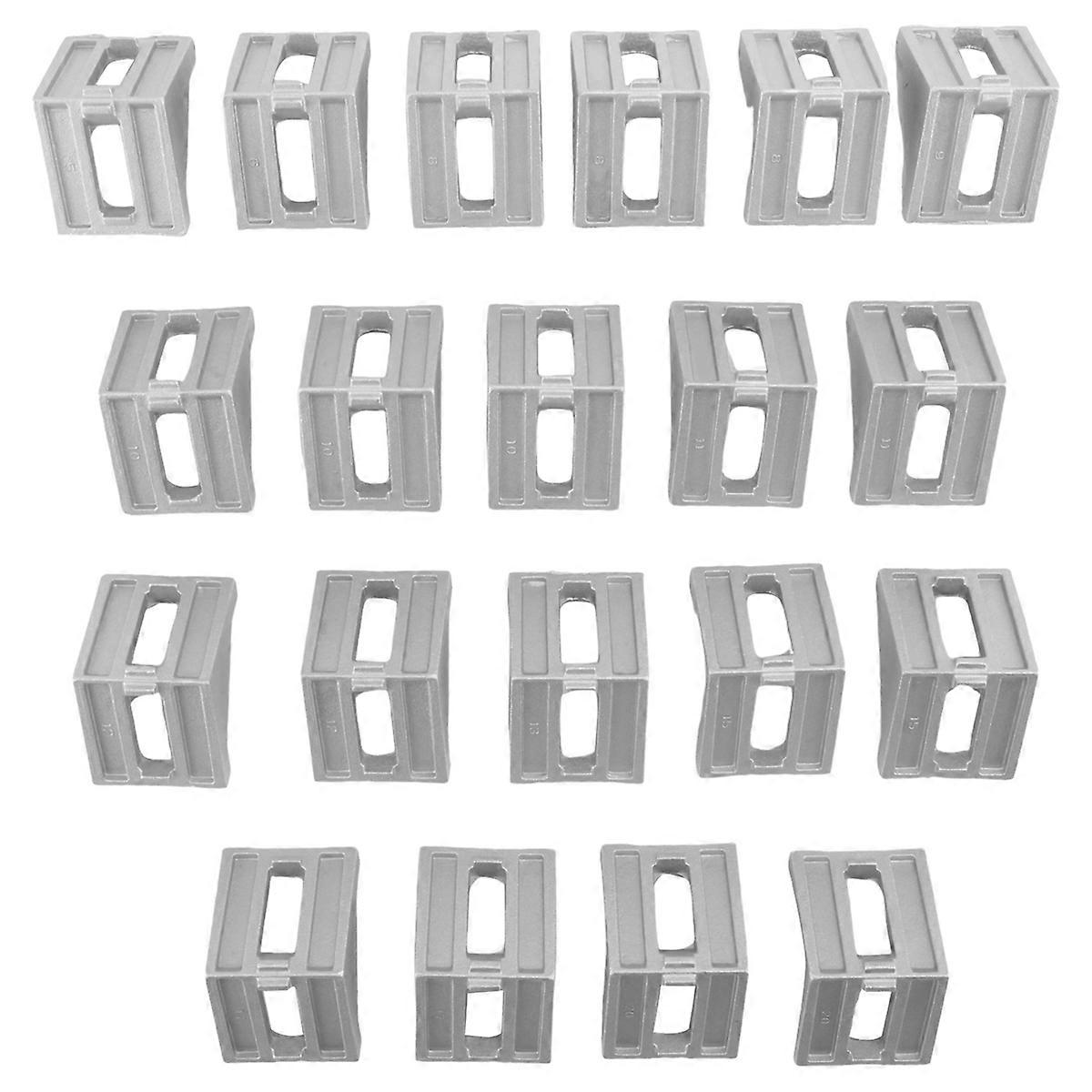 20Pcs 4040 Aluminum Corner Brackets Corner Fitting Angle 40 X 35 Connector Fastener For 4040 Industr