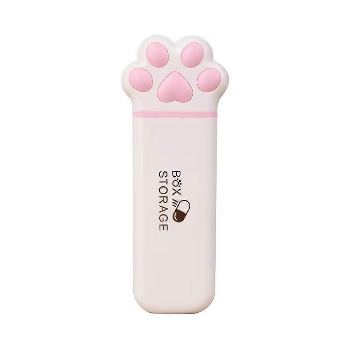 Mini Cat Storage Box - Portable, Multi-Functional Three-Grid Organizer for Medicine, Jewelry, and Sm