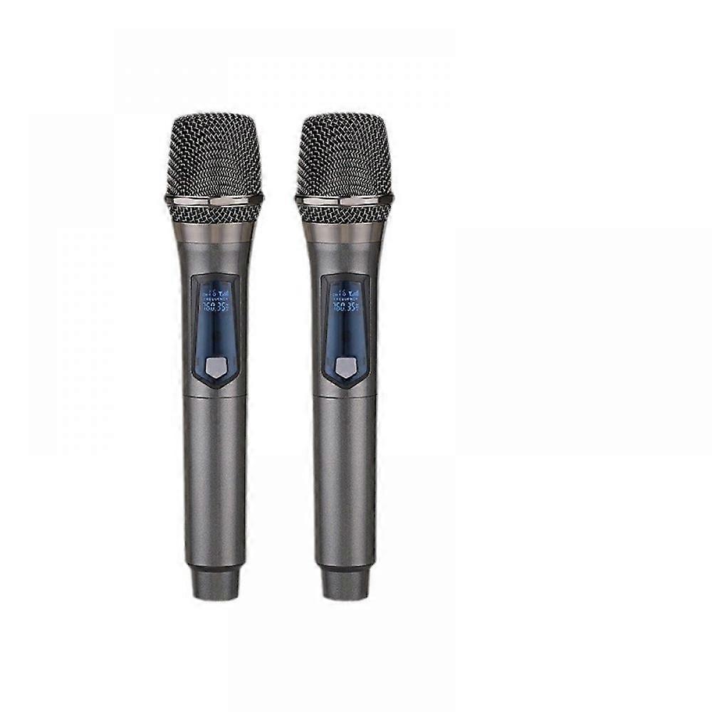 2x Wireless Microphone UHF Professional Handheld Microphone System Receiver