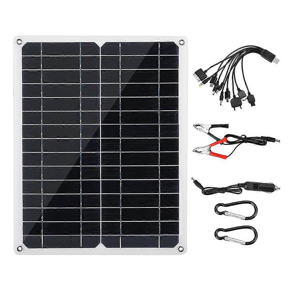 25W Portable Solar Panel Power Supply - High Efficiency USB Charger for Devices