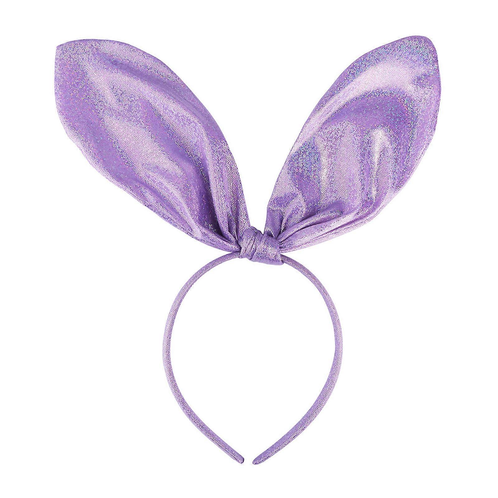 Animal Ears Headband for Women Girls Halloween Christmas Party Dress Costume Hairband Fashion Cosplays Accessories lavender purple