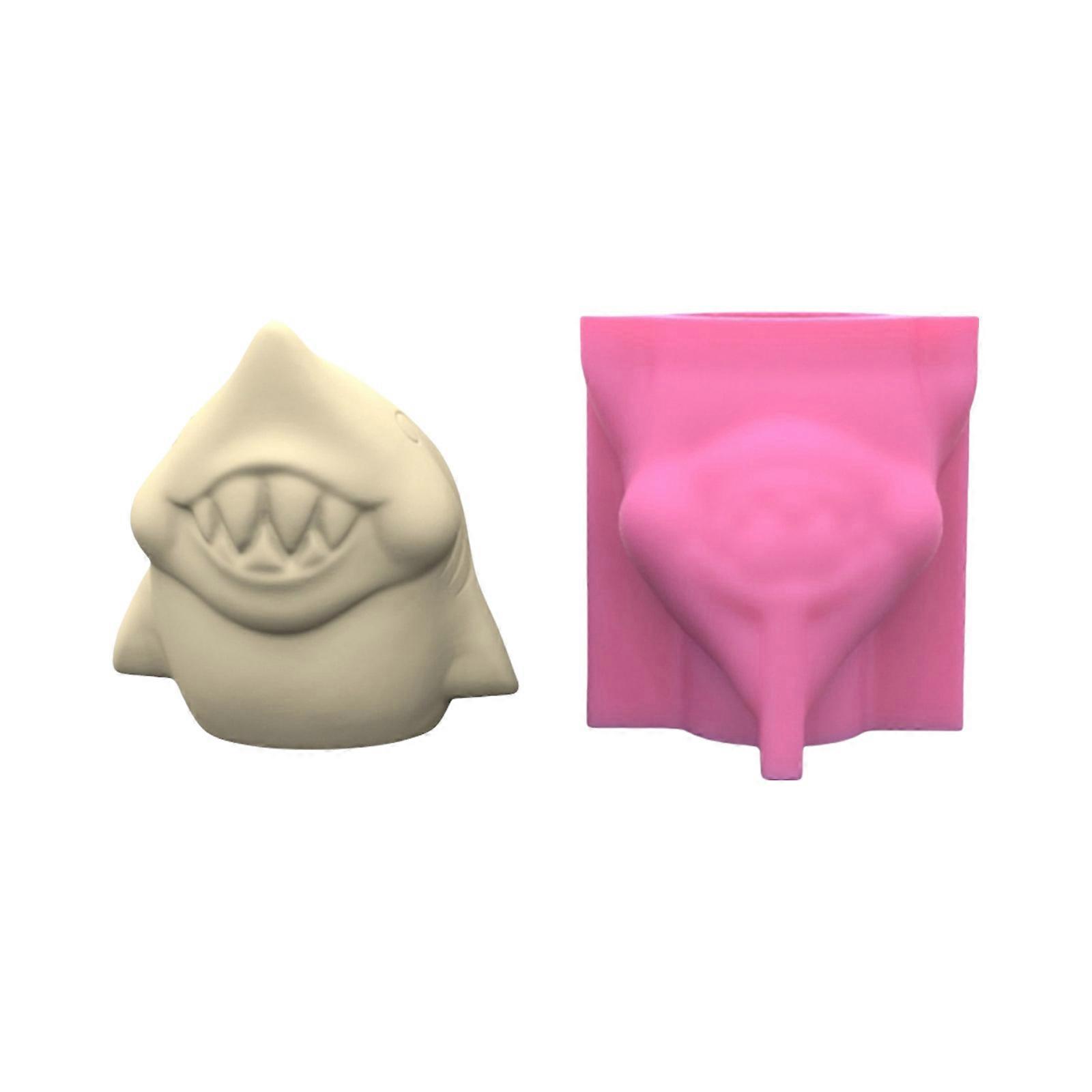 Silicone Vase Molds Unique Shark Shape Succulent Planter Moulds Succulent Pots Molds Silicone Texture Flower Vase Moulds