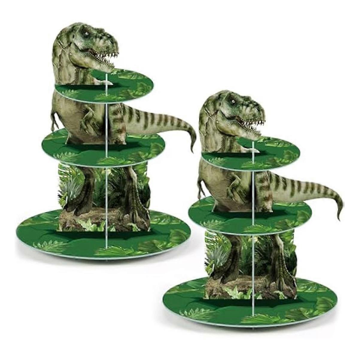 3 Tier Cupcake Stand Decorations Dinosaur Theme Cupcake Holder