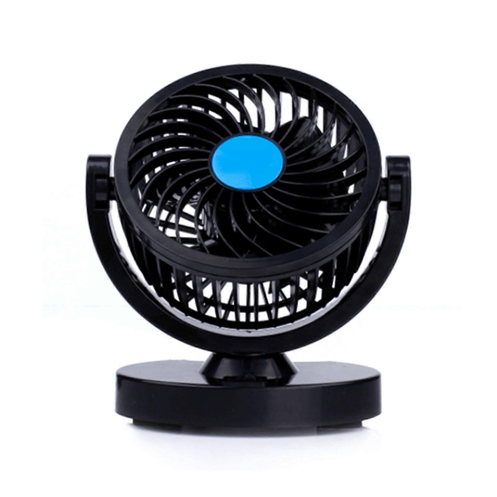 6-Inch Stepless Speed & Adjustable Angle Car Fan with Suction Cup compatible with Dashboard/Windshield, Powerful Cooling