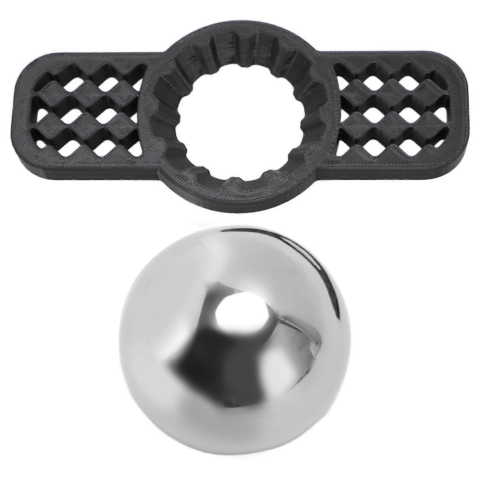 Coffee Cooling Tool with Removable Stand Reusable Stainless Steel Coffee Cooler Ball for Unlock Coffee True Flavors Black