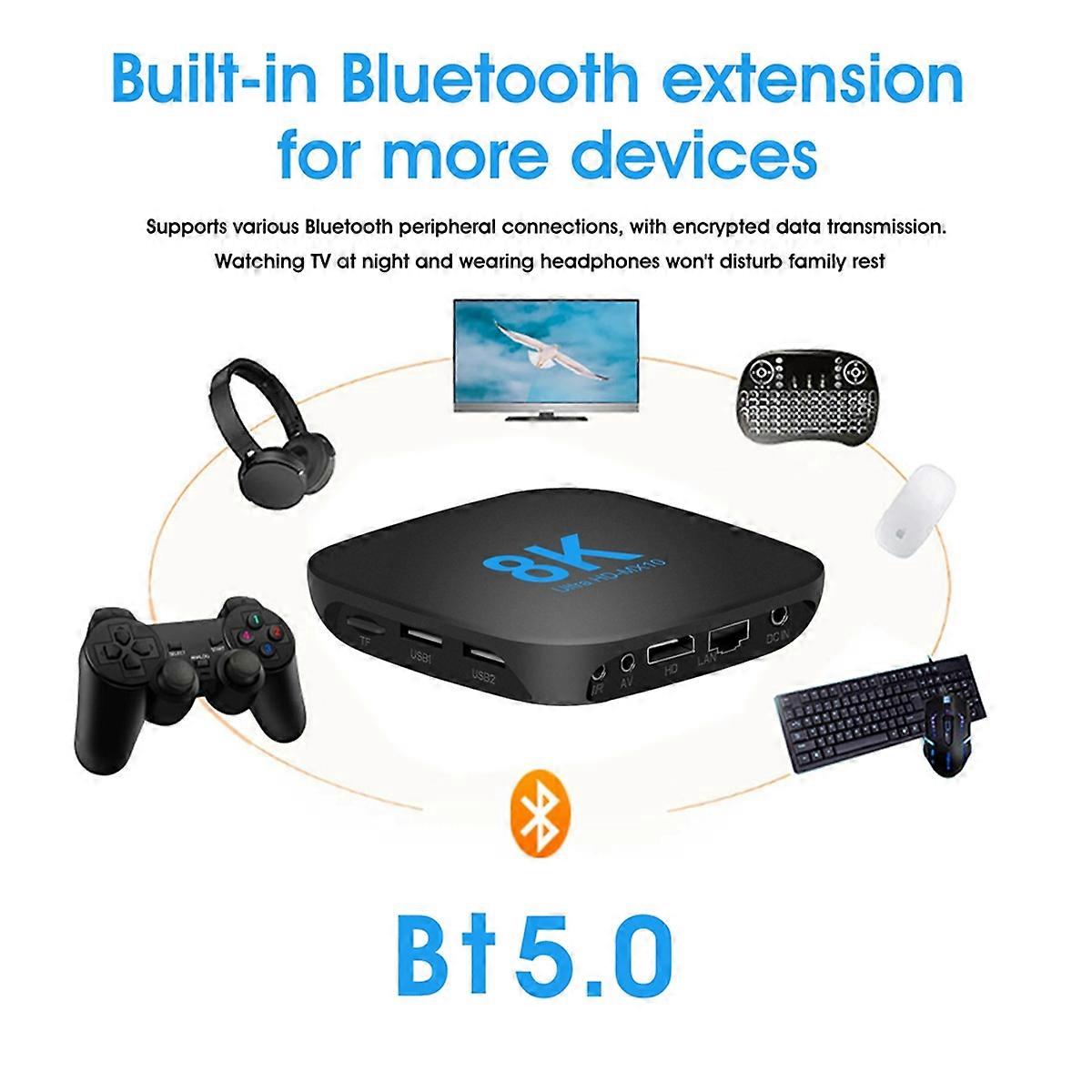 For Android 13 TV Box RK3528 with TV Apps Dual Wifi 5G Support 8K 4K Video BT5.0 Media Player Set To