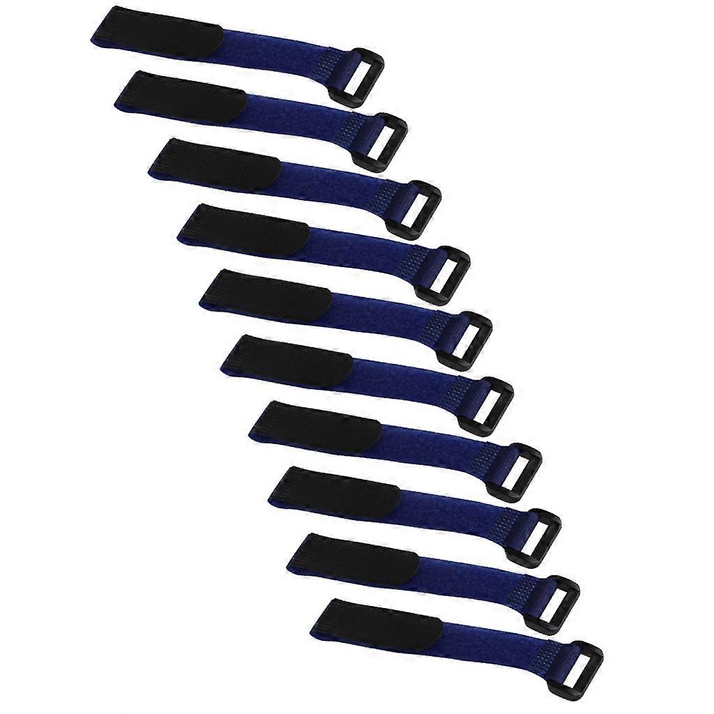 10Pcs Strong RC Battery Tie Down Strap Reusable Antiskid Cable Strap 20*2cm Blue