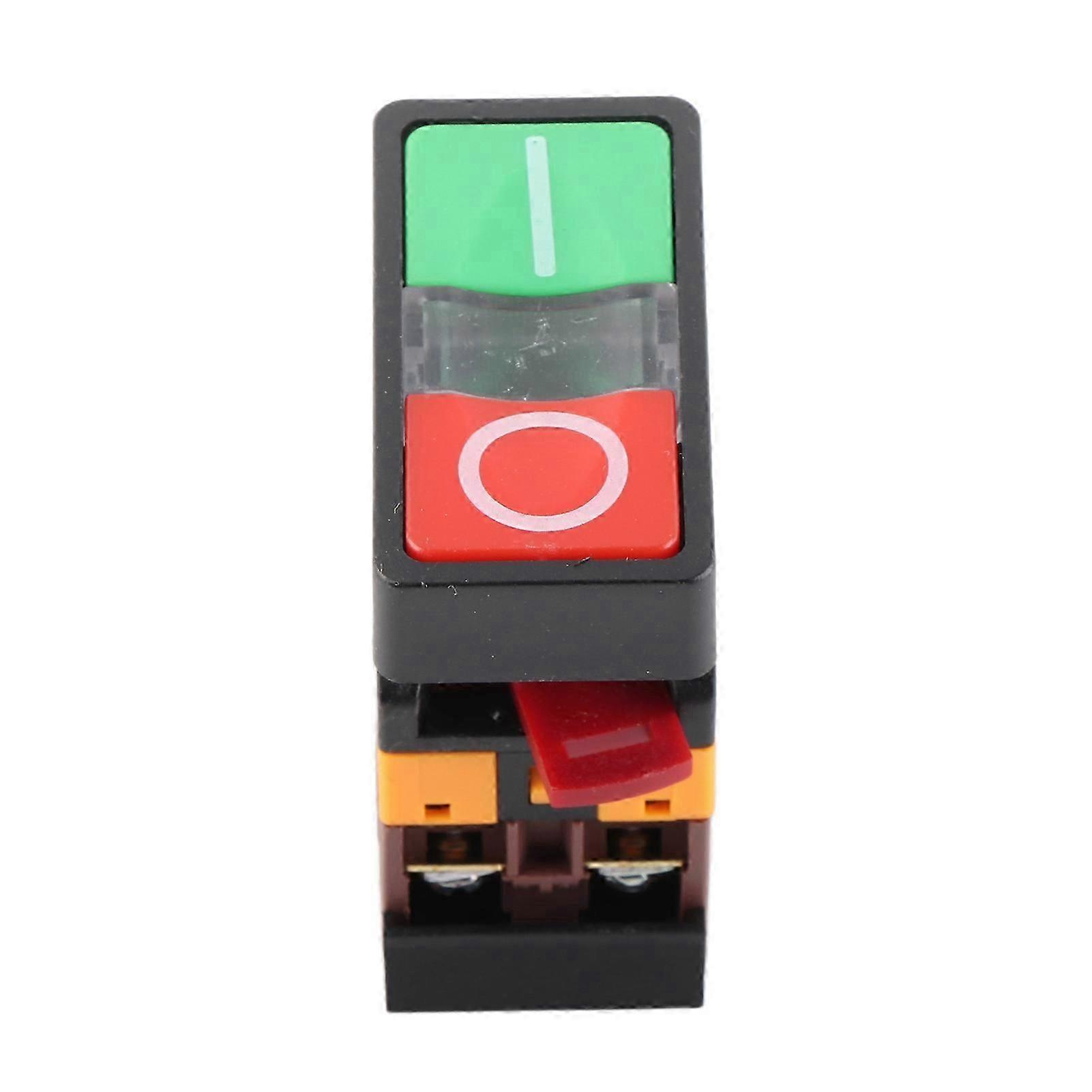 AS?22N Double Push Button Switch with LED Light NoNC On Off Momentary Button(24VDC )