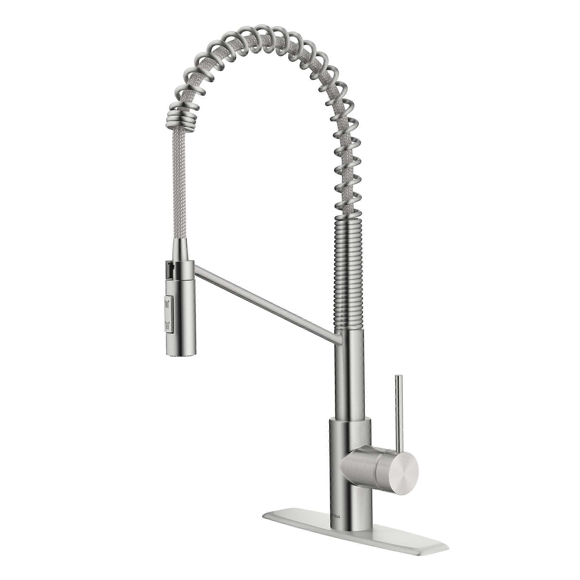 Oletto Single Handle Pull Down Kitchen Faucet KPF-2631SFS, Spot Free Stainless Steel, QuickDock Installation, Commercial Style