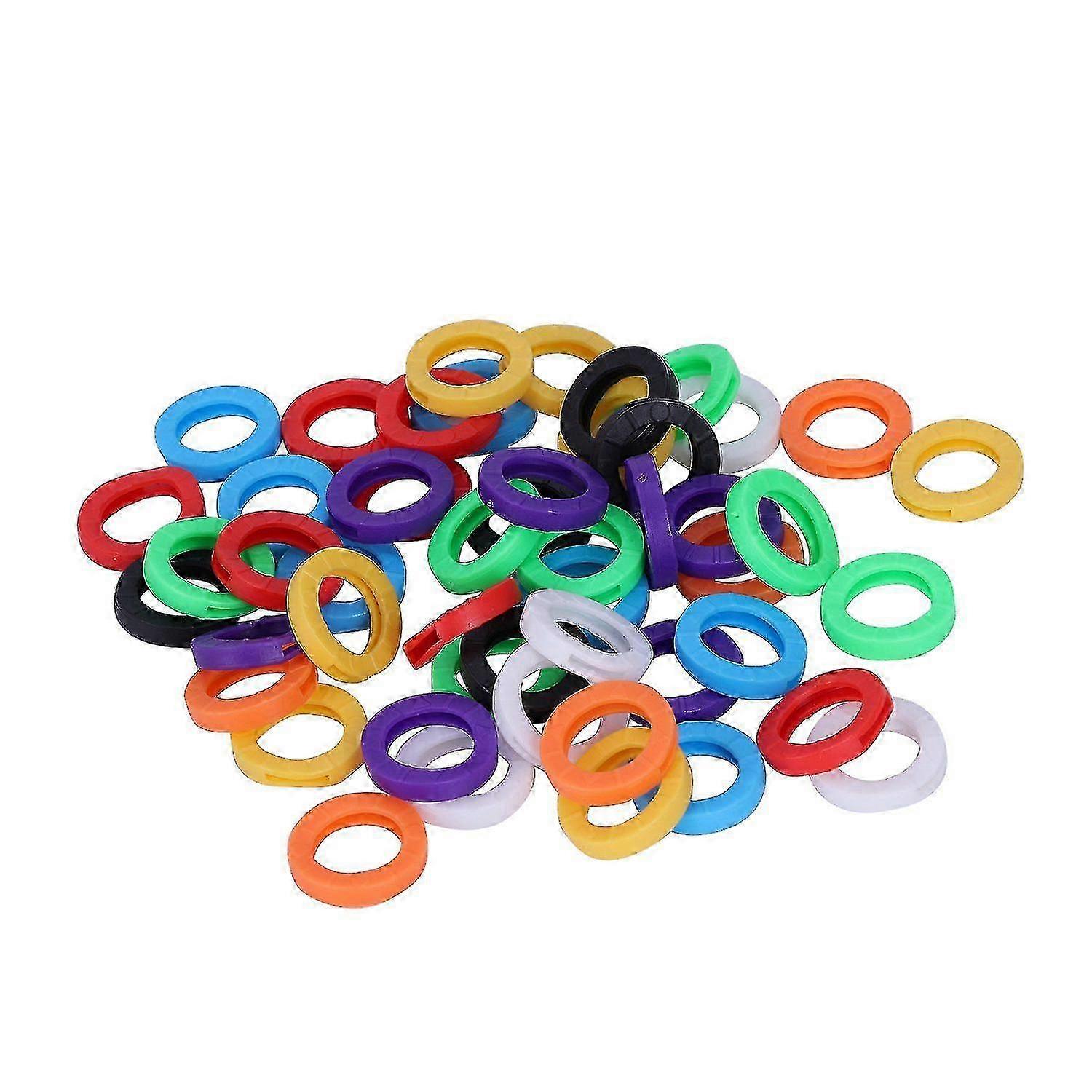 JiaWei 50pcs Small Size Id Identify Key Ring Cap Tag tk0