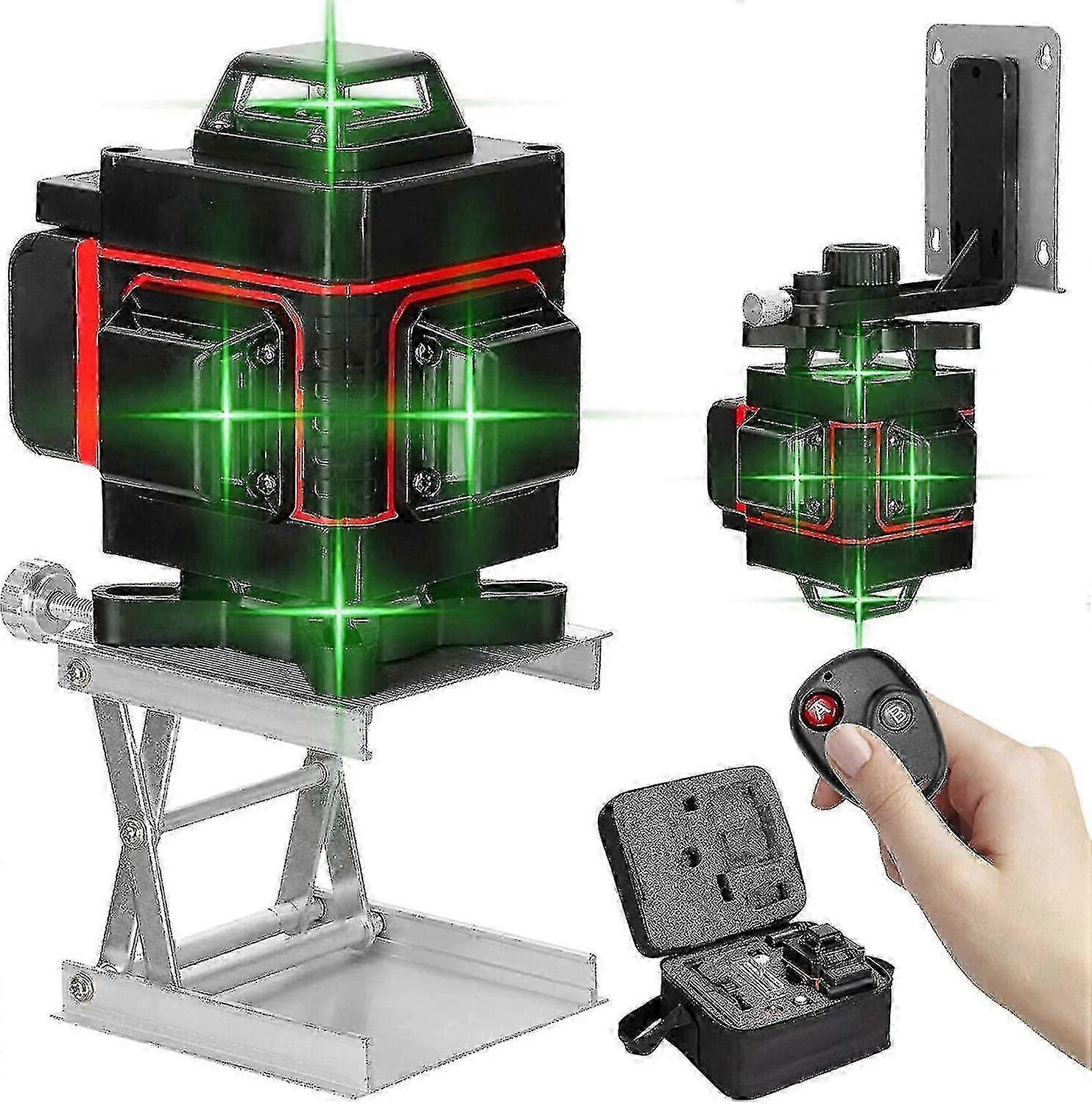 30m Self-leveling Laser Level, 16 Line Cross Line Laser, 4.0ah Rechargeable Battery, Ip54 Green Laser, 4 X 360rotation From Chuai Du