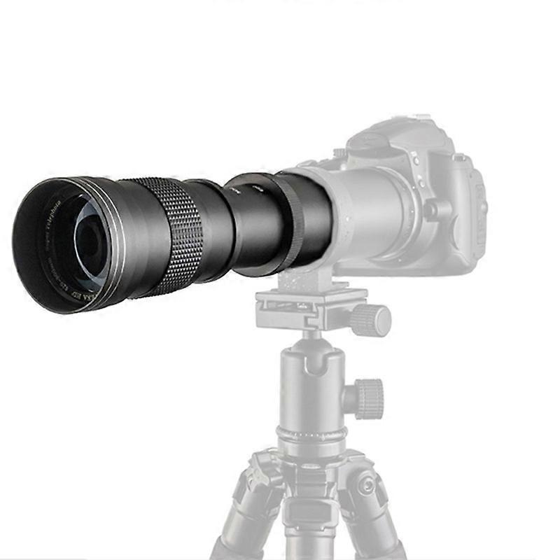 Lightdow 420-800mm عدسة كاميرا زووم عدسة فوتوغرافية طلاء زجاجي بصري 420-800 مم أسود