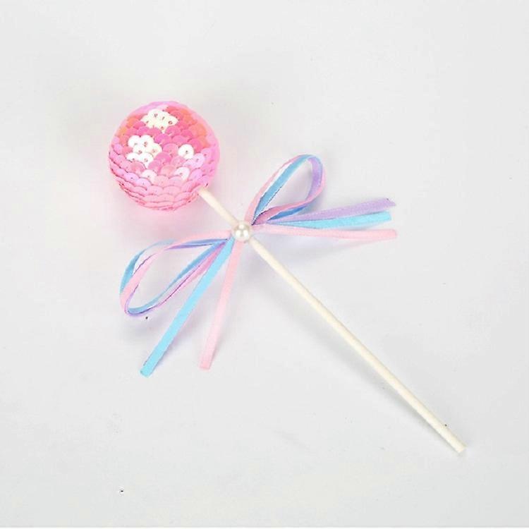 Ribbon Bow Sequin Ball Cake Party Dessert Inserted Card
