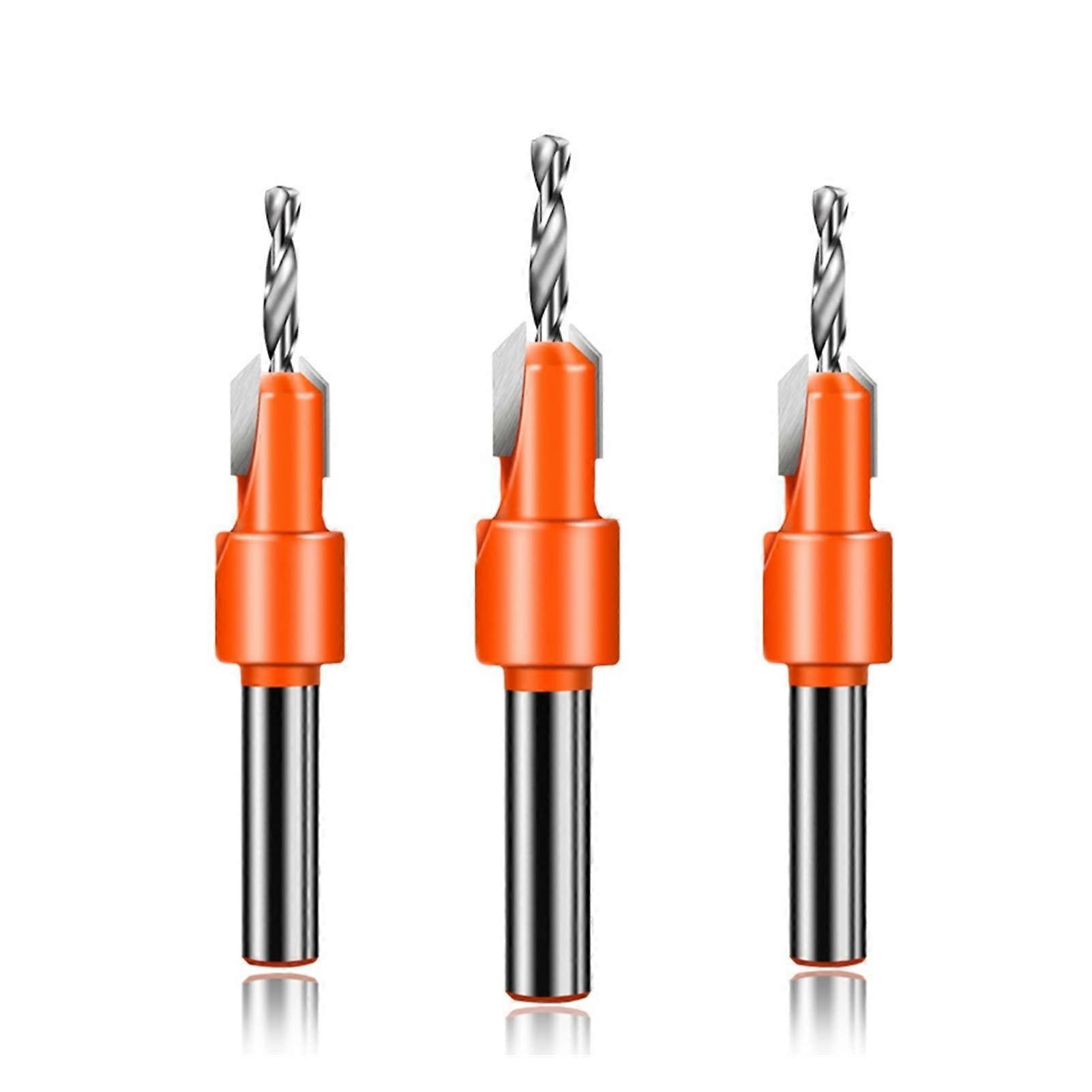 for 5pcs/lot Dia.810mm Woodworking Alloy Drill Countersunk Drill Bit Tungsten Carbide Drill Bit Screw 8MM Shank Step Drill Bit Drill bits(3x8)