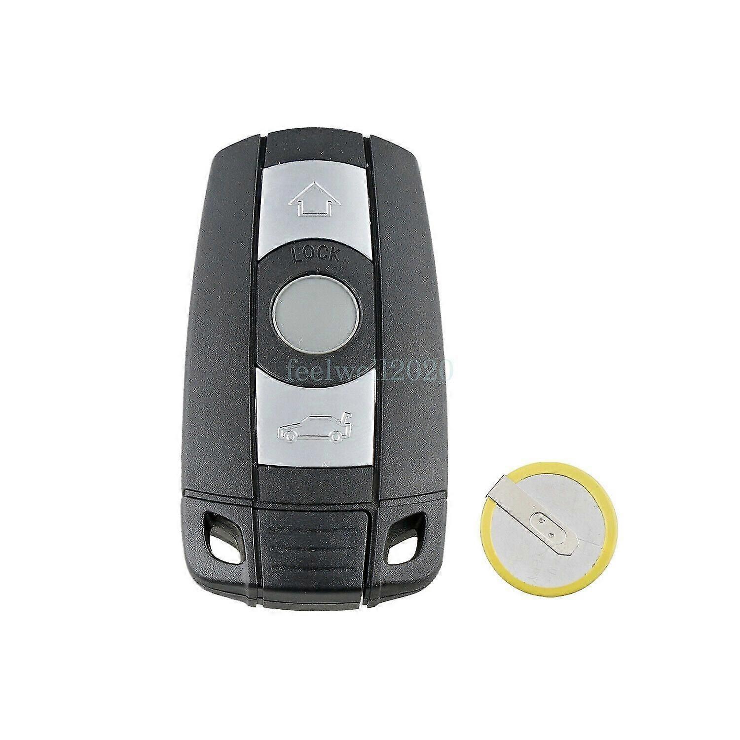 For bmw 1 3 5 series e90 e91 e92 2006-11 3 button key fob shell lir2032 battery
