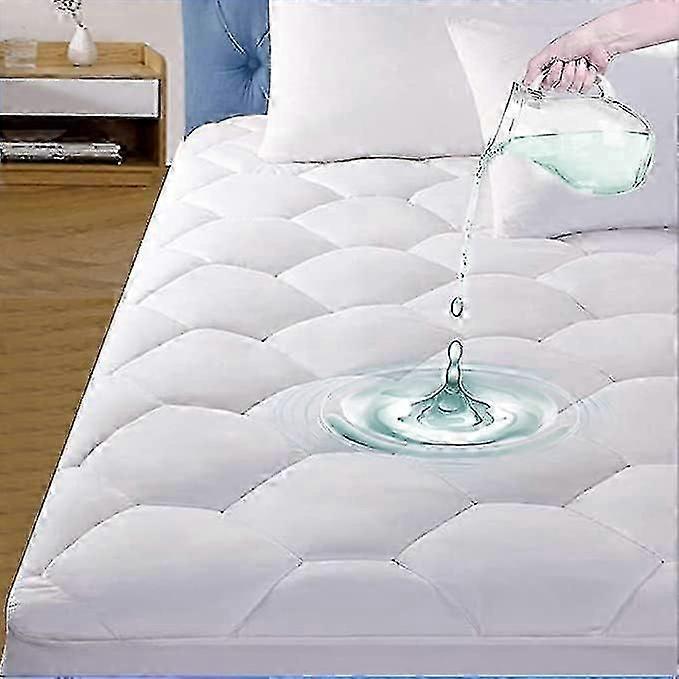2 Pack Twin Size Premium Waterproof Mattress Protector, Soft Breathable Mattress Pad Cover, Noiseless Waterproof Bed Cover - Stretch To 21" Fitted Dee
