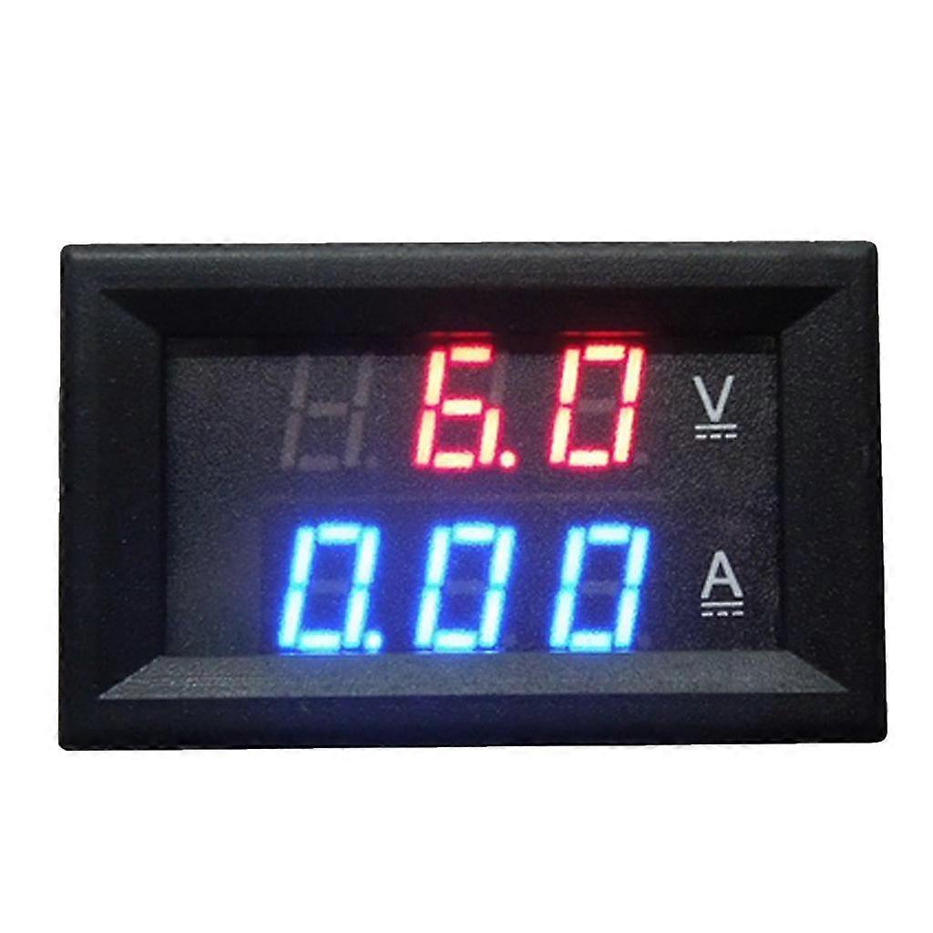 DC Voltmeter Ammeter LED Dual Digital Meter Gauge Red Blue 200A -10℃-+65℃