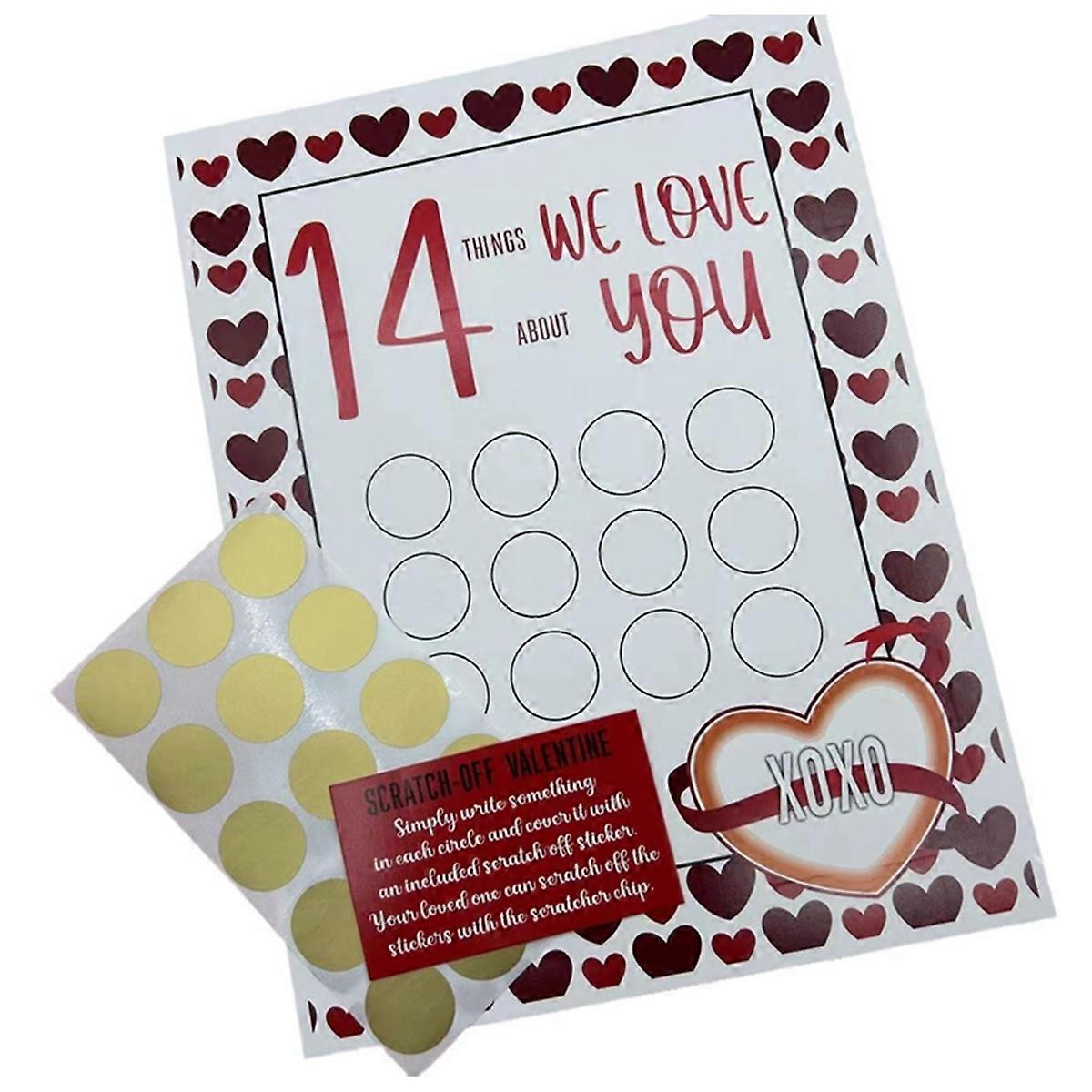 Valentine Day Scratch-Off Romantic Greeting Love Scratching Card,A