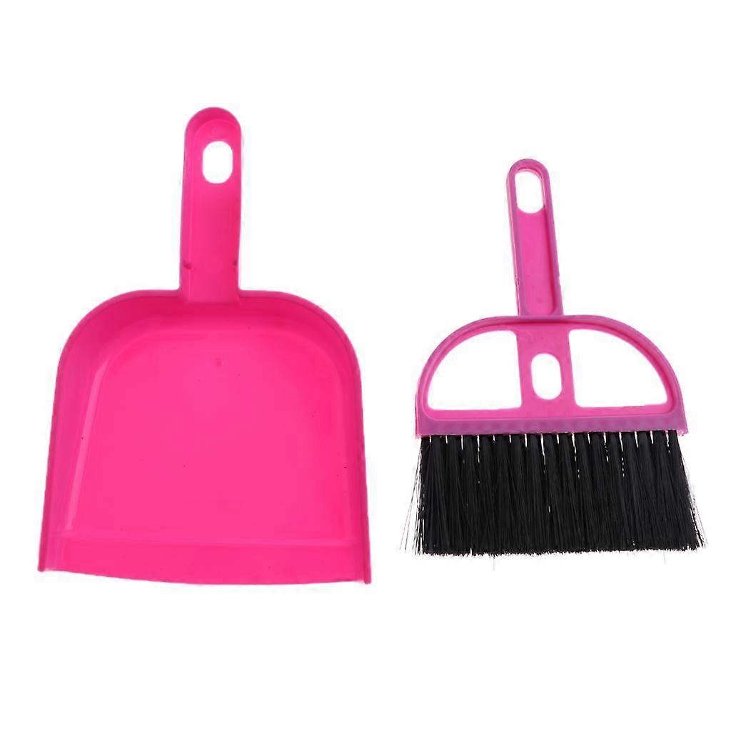 Pet Dog Cat Shovel And Broom Set of Mini Dustpan Broom Sweeping Tools Red