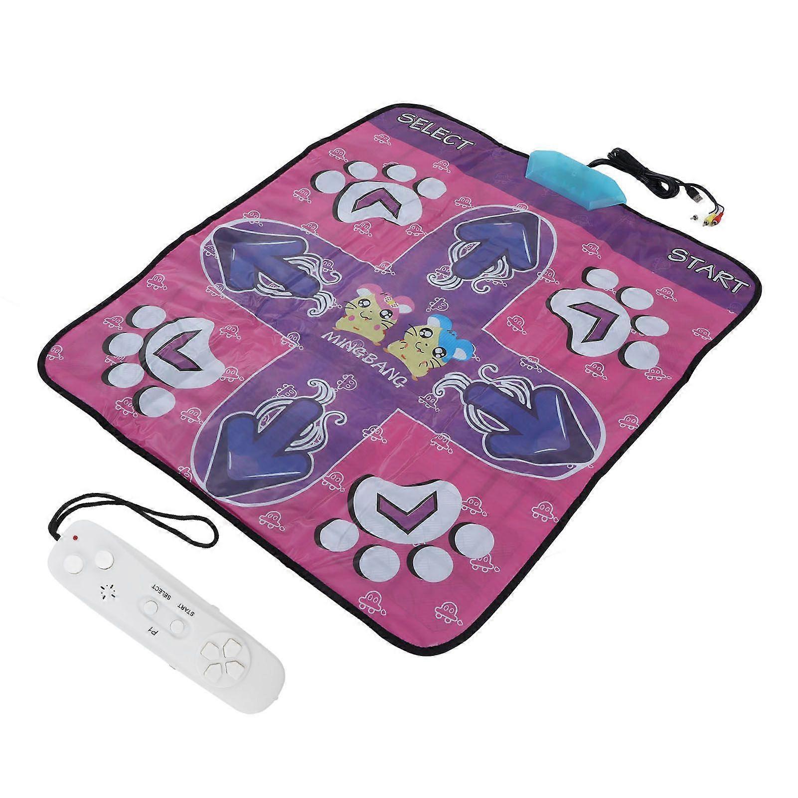 Dance Mat HD AV Interface LED Light Single Player Interactive Dance Step Play Pad for Boys Girls
