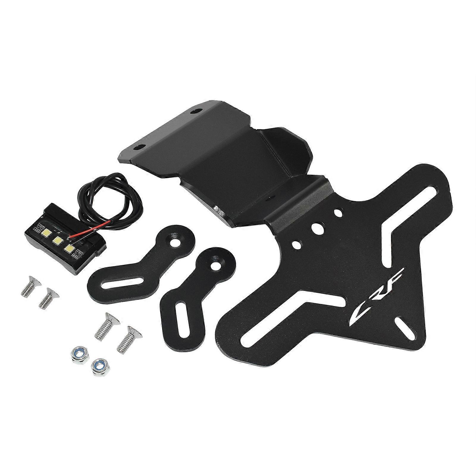 Lightweight Rear License Plate Bracket for CRF250L CRF300L Rally with Integrated LED Illumination Improved Aesthetics