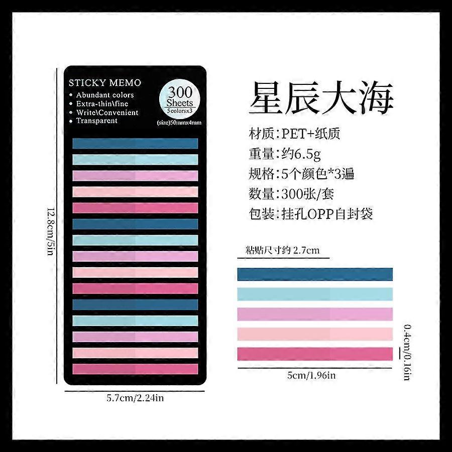 1800pcs Long Strip Index Tabs For Book Annotation Sticky Page Markers For Journals Notebooks Textbooks And Office Use A