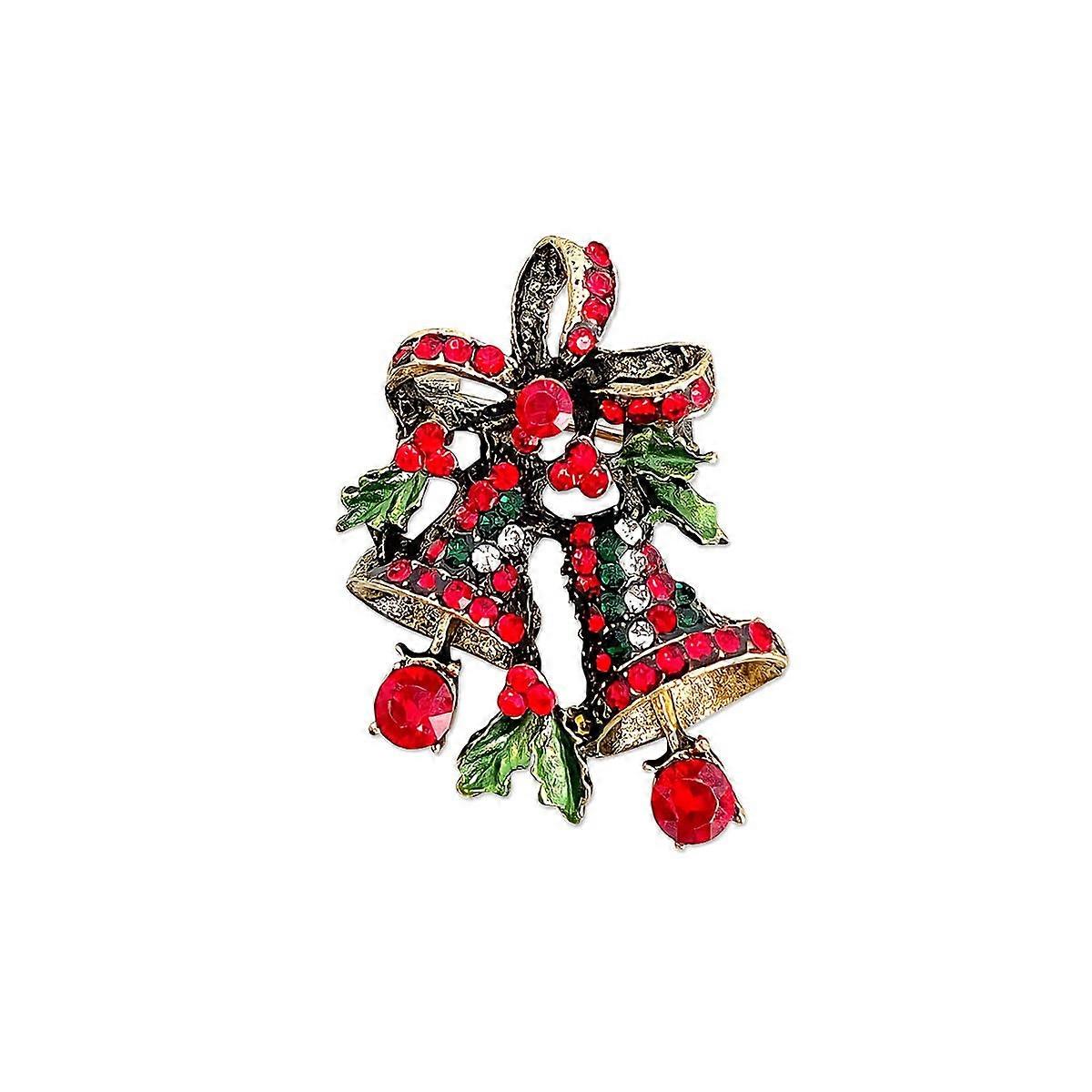 Christmas Crystal Rhinestone Brooch Pin