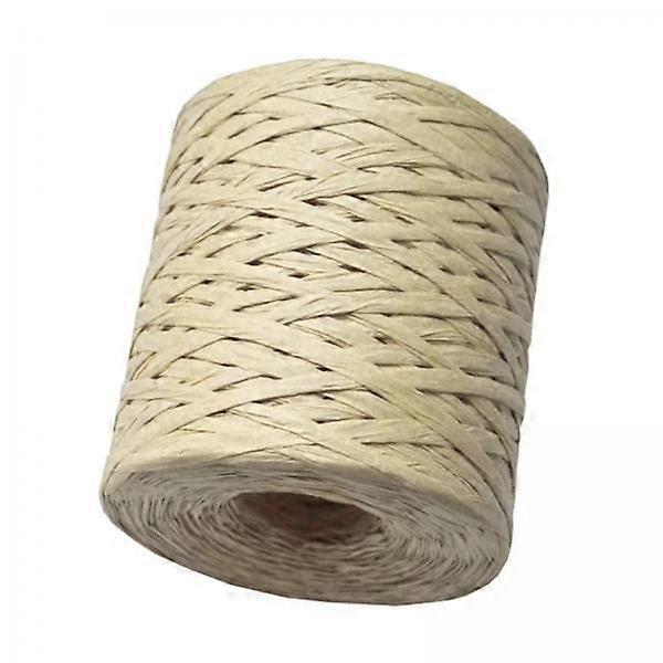 2x200M Paper Raffia Ribbon Twine Rope String Craft DIY Beige