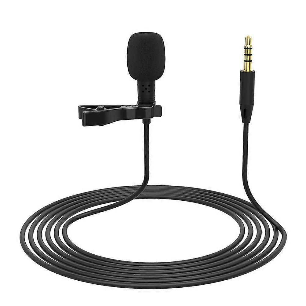 Lapel Clip-on Phone Microphone Recording Interview Mic Wired Microphone