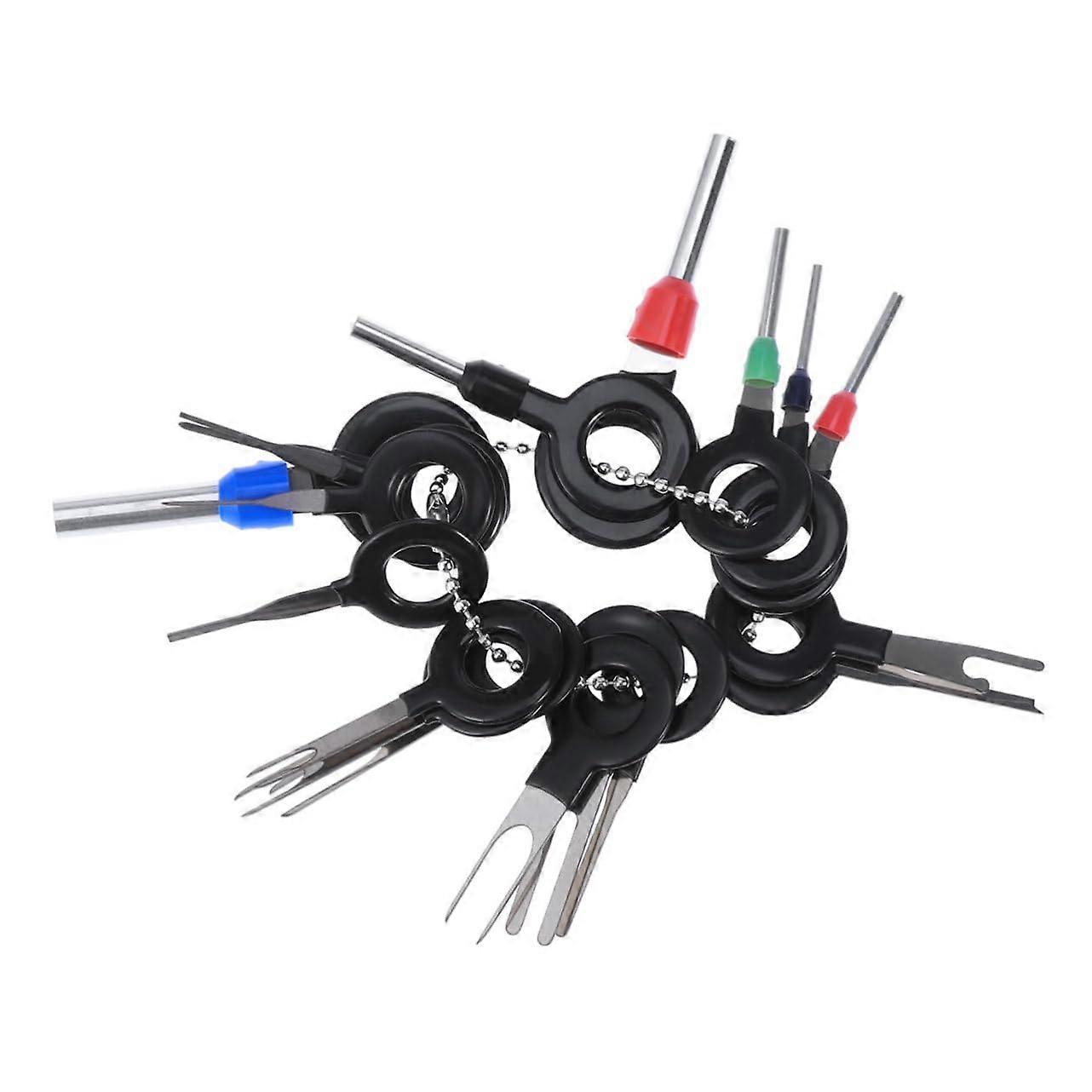 18 1 Car Cable Connector Pin Release Tool Set Pin Extractor and Crimp Pin Needle for Removing Connectors and Cable Lugs for Vehicles