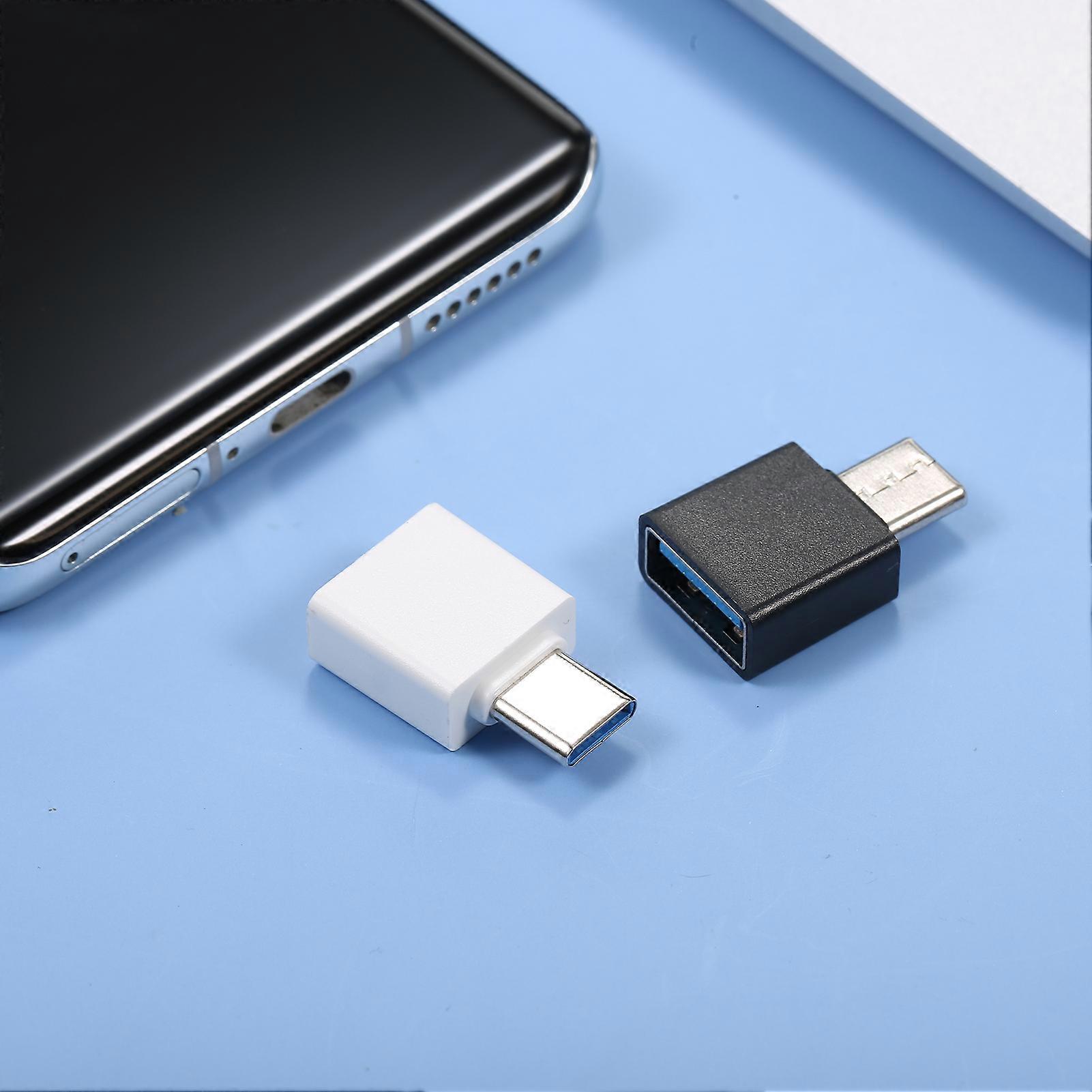 OTG Adapter Type-C to USB2.0 Adapter Portable Type-C Adapter Mini Size Plug and Play Wide Compatibility White