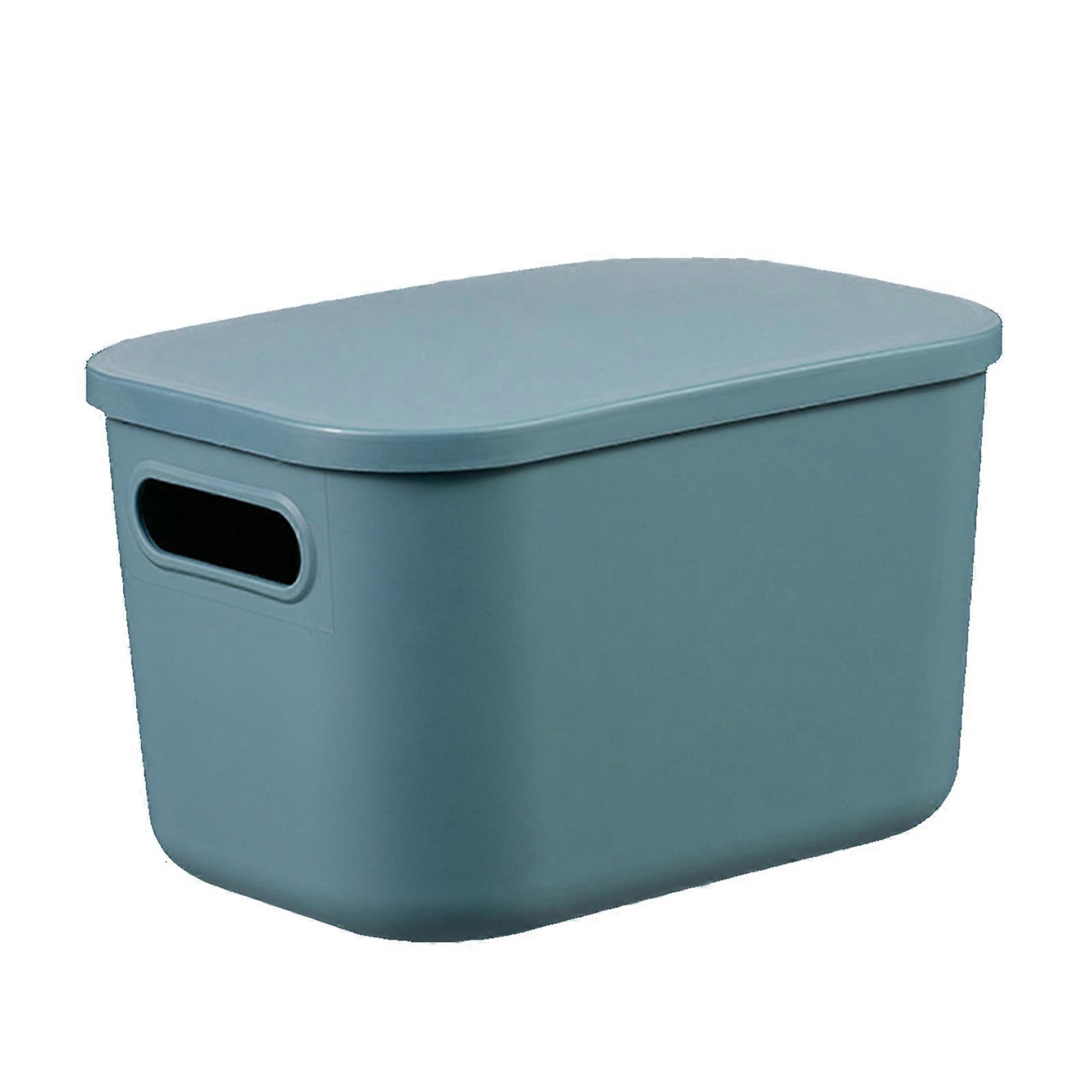 Colorful Plastic Storage Bins with Comfortable Ergonomic Handle Easy to Use Gift Easy to Use and Clean Children's Room Blue