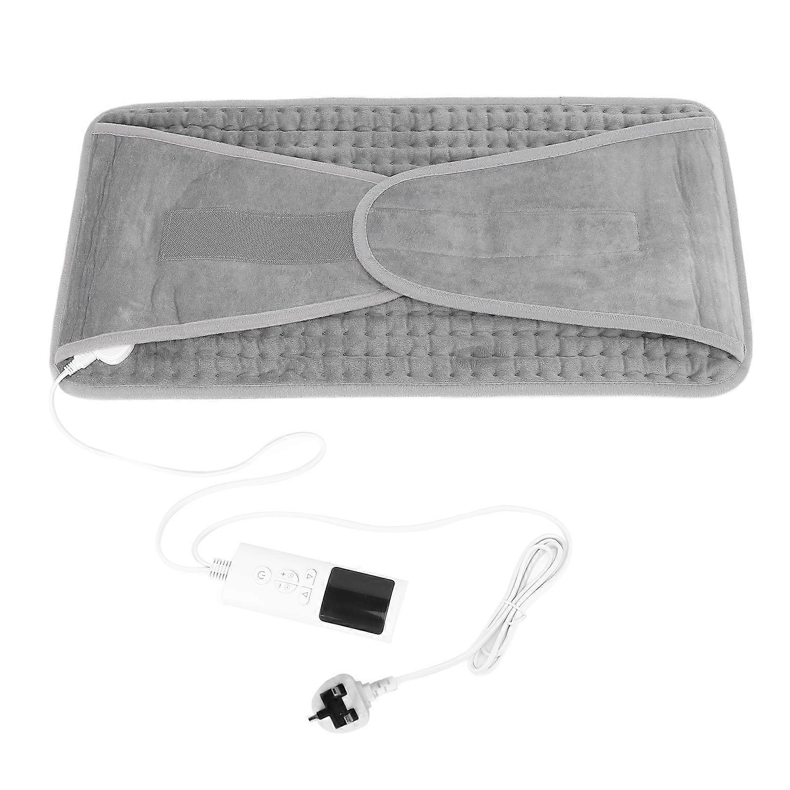 Electric Heated Waist Belt with 9 Heating Levels and 4 Gears Timing, Adjustable Heating Wrap for Home and Office Use 220V GB Plug
