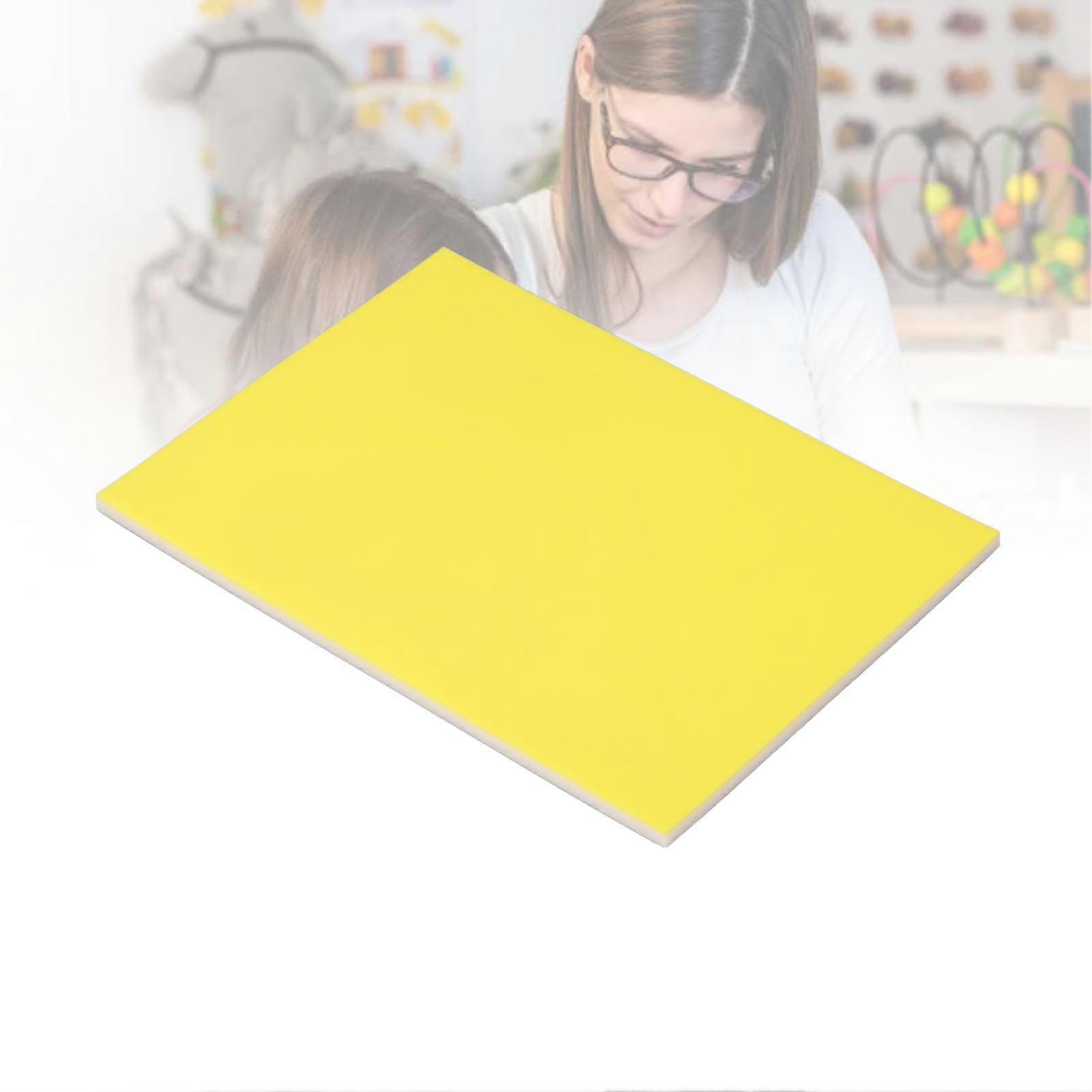 Λαστιχένιο μπλοκ γλυπτικής σφραγίδων 20x15x0.5cm διπλό μπλοκ σκάλισμα σφραγίδων στρώματος για την εκτύπωση κίτρινο και άσπρο