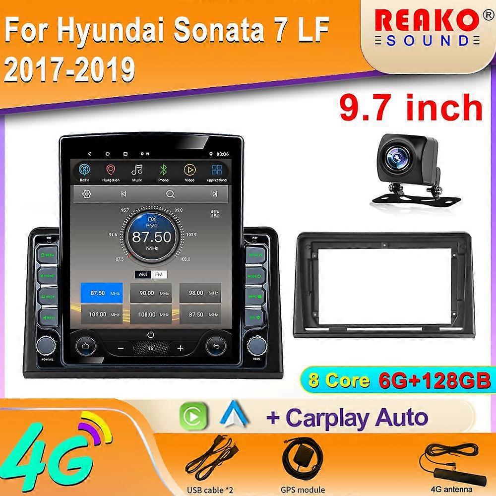 9.7" Vertical Style Tesla Screen Android Car Radio For Hyundai Sonata 7 LF 2017-2019 Multimedia Player GPS Navigation Stereo