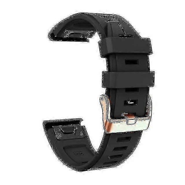 Garmin Fenix 5s/6s Pro 20mm Black Silicone Replacement Strap