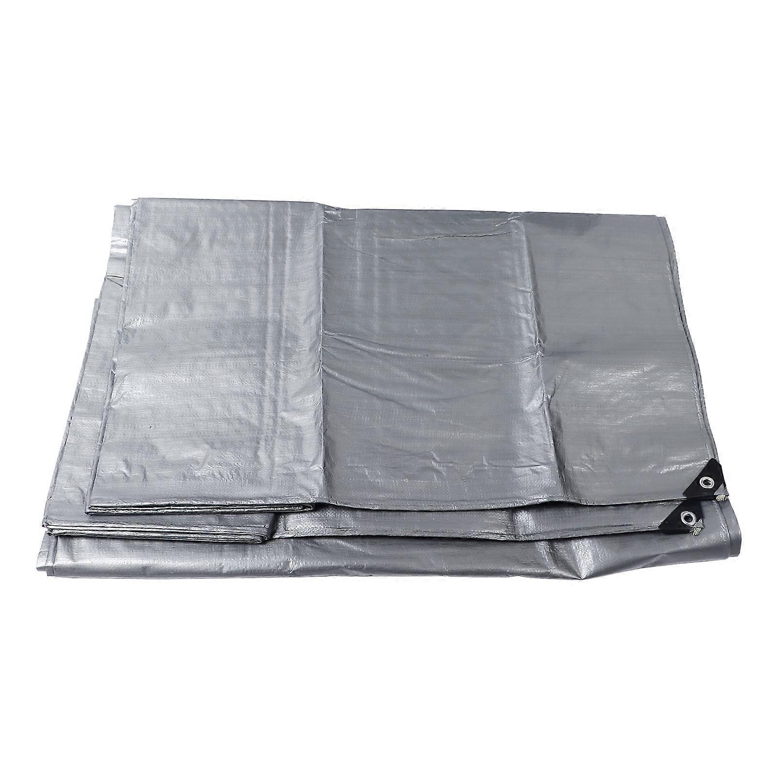 Poly Tarp Cover 13.12ft x 19.69ft Silver Waterproof Thick