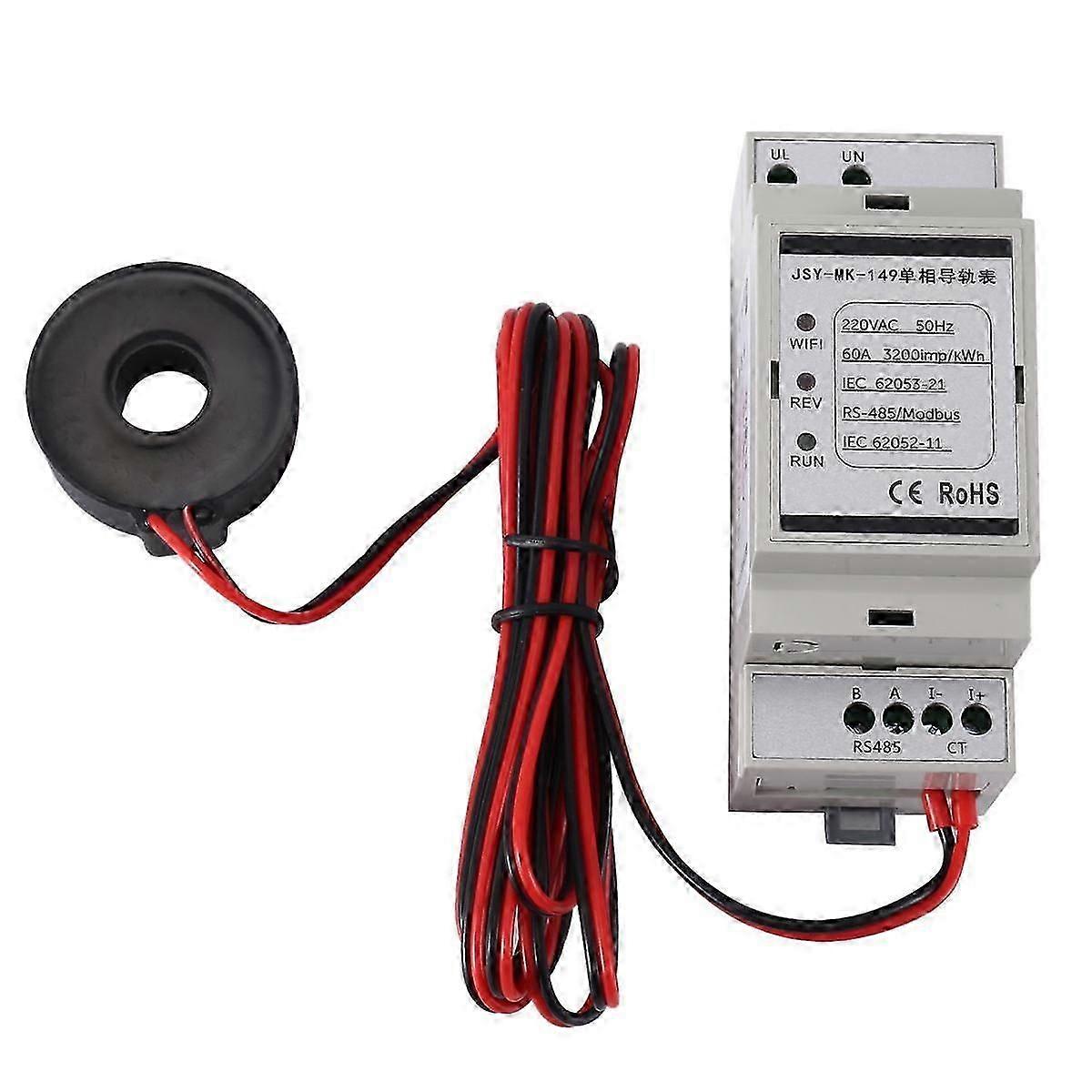 AC Electric Power Kwh Wattmeter Voltmeter Ammeter Digital Voltage Meter Din Rail Energy Meter 9.5mm