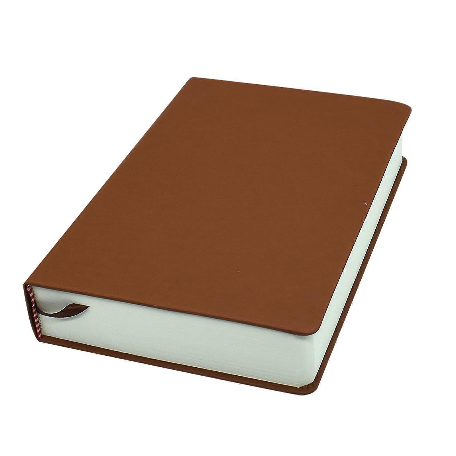 A5 Blank Notebook PU Leather Hard Cover Journal, 660 Pages, 80gsm Paper, Brown, Sketching And Writing Student Notebook