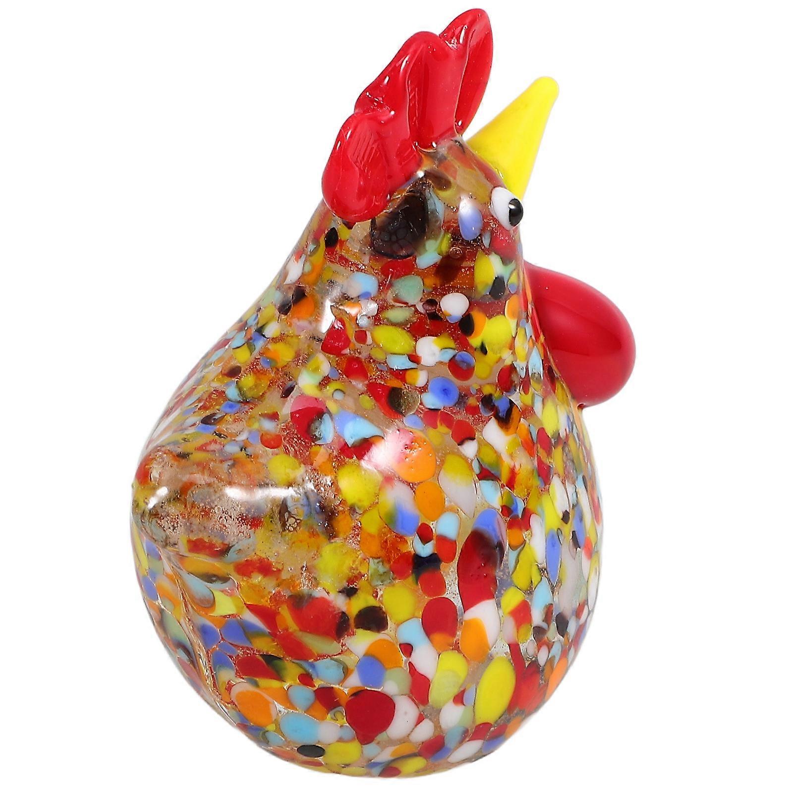 كتكوت زجاجي رقيق ، تمثال مستوحى من الديك للكنات المكتب ، تصميم عاكسة لأشعة الشمس