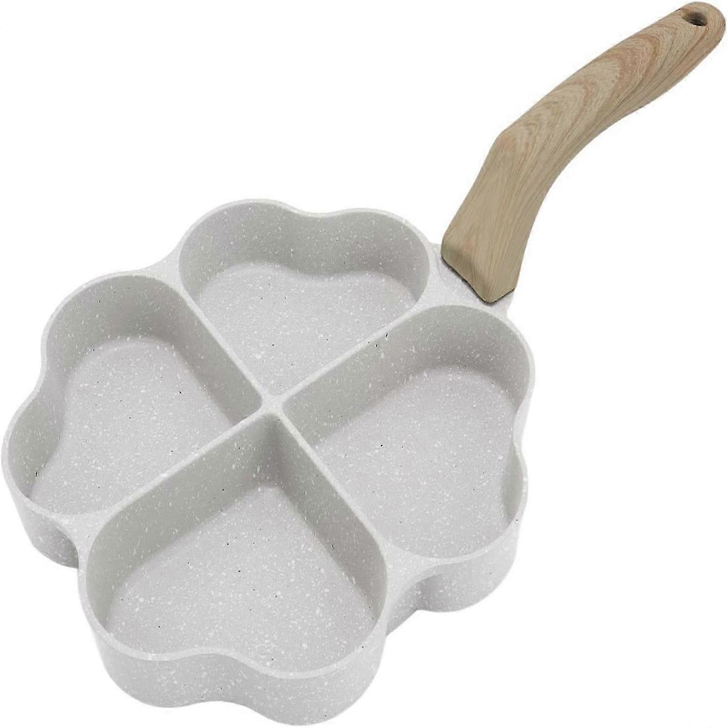 Non wing egg roast pan with 4 cups, heart shape, omelet pan, egg cooker(green)