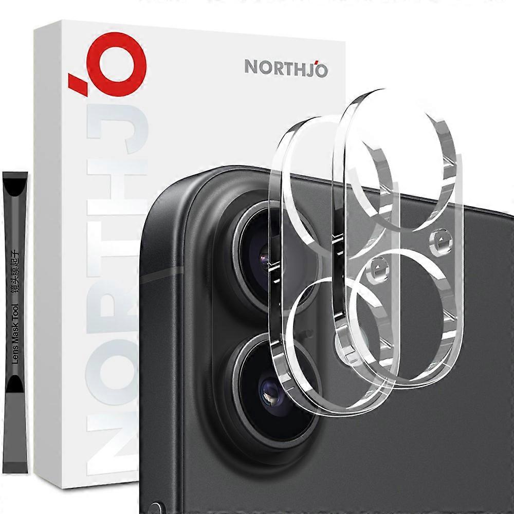 NORTHJO 2Pcs Compatible For iPhone 17 Camera Lens Protector Tempered Glass Clear Lens Film 3D Full Coverage
