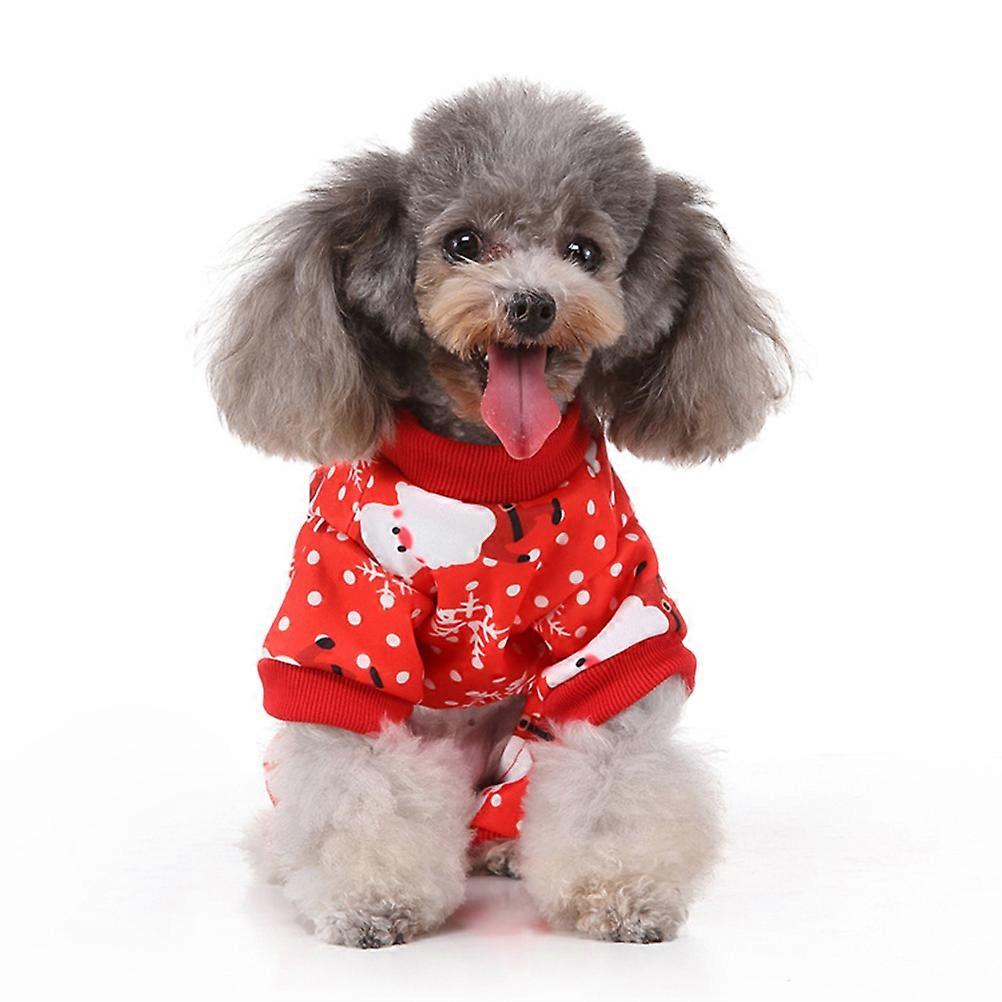 Dog Clothes Christmas Santa Snowflake Pattern for 1Pcs Pet Use