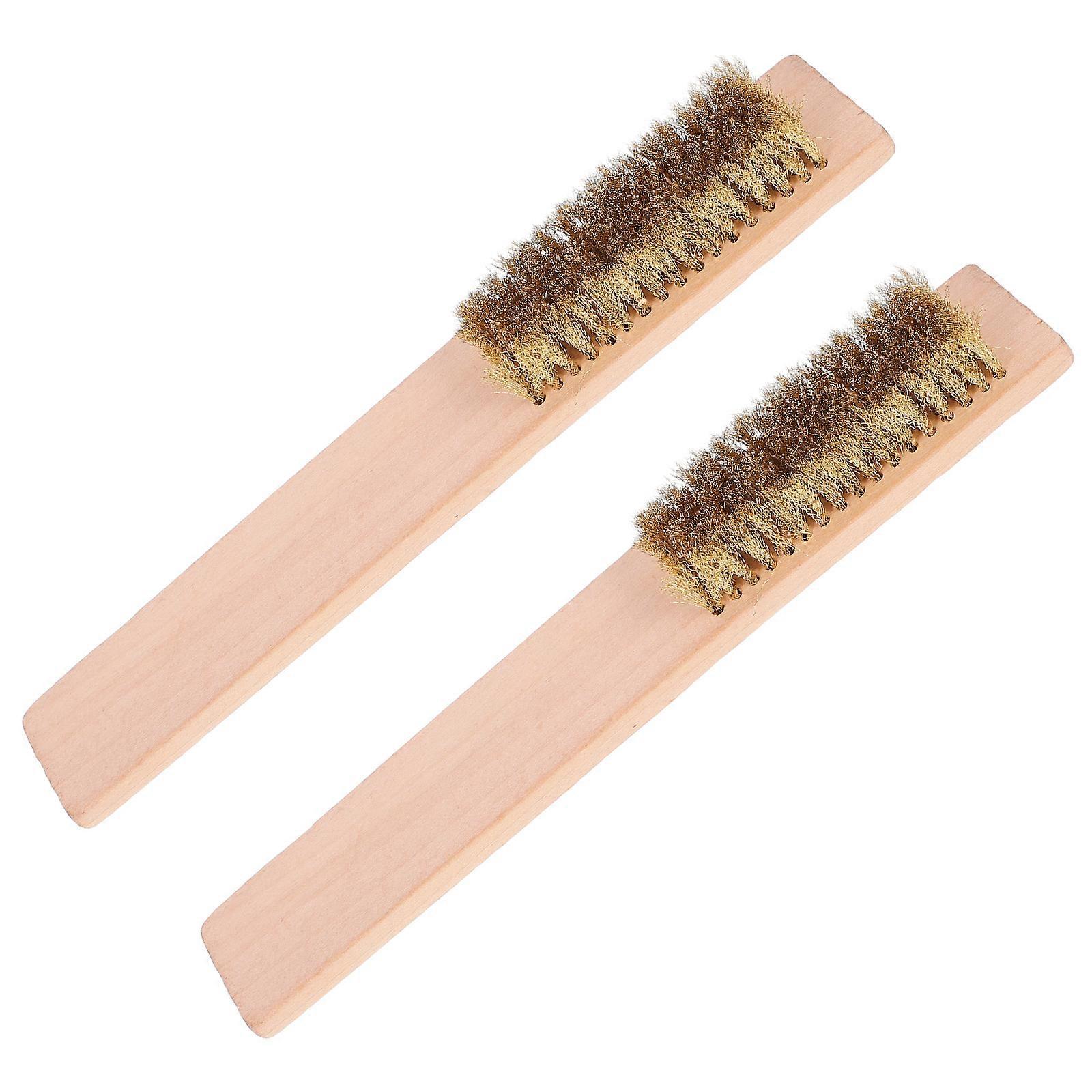 Snowboard Maintenance Tool Rectangular Handle Brush Shape Wax Removal 23.00X3.40X1.00CM 2Pcs