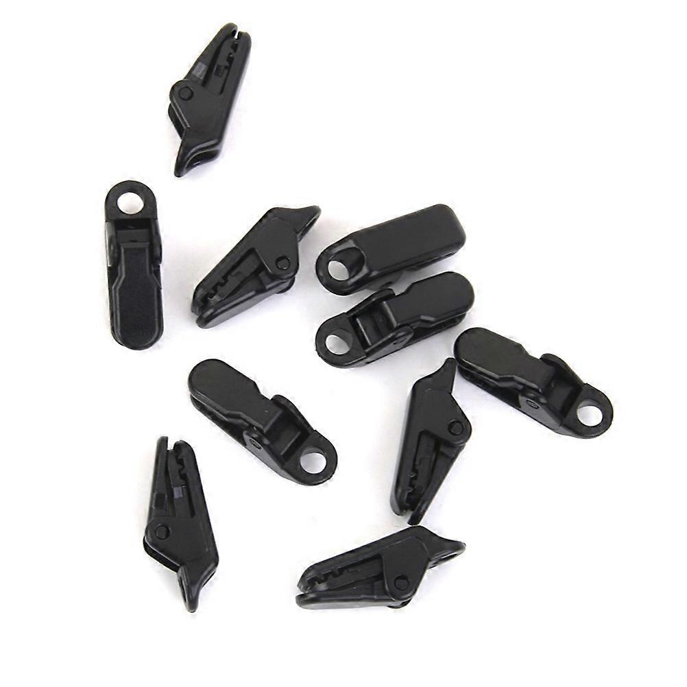 Tent Tarp Clips Large Tarp Clips Firm Fixation Portable Carry Camping Tent Tight Fastening Black 3.3 * 1 * 2 Cm 10Pcs